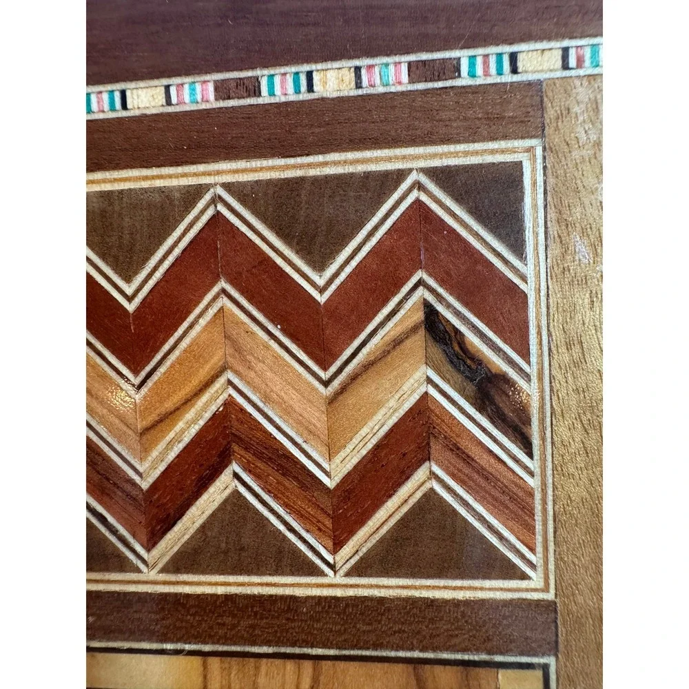 Vintage Syrian Marquetry Wood Inlaid Address Book Mosaic Handmade Wood Book‎